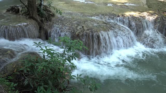 Little waterfall in Erawan Waterfall , Erawan National Park in Kanchanaburi, Thailand