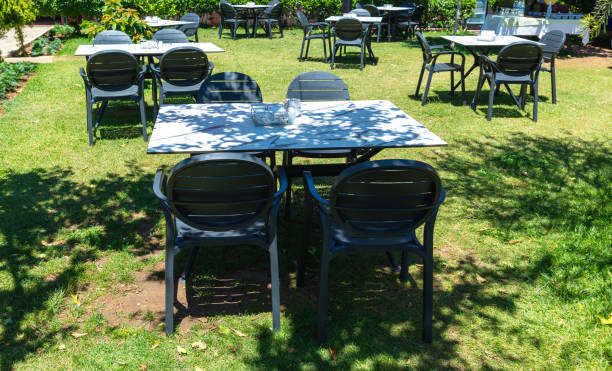 Beautifully decorated table for a wedding event outdoors