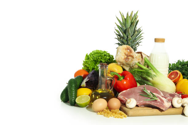 istock Group of grocery isolated on white background 2147572981