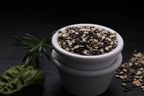Black Split Gram Chana Dall or Matpa Bean from the Legume Family