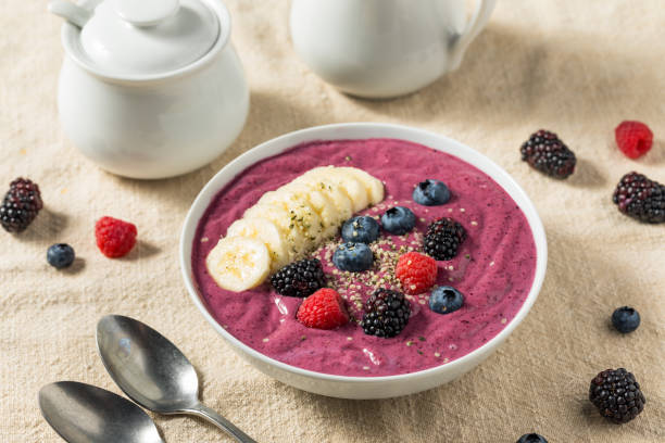 istock Homemade Healthy Berry Smoothie Bowl 2147576214