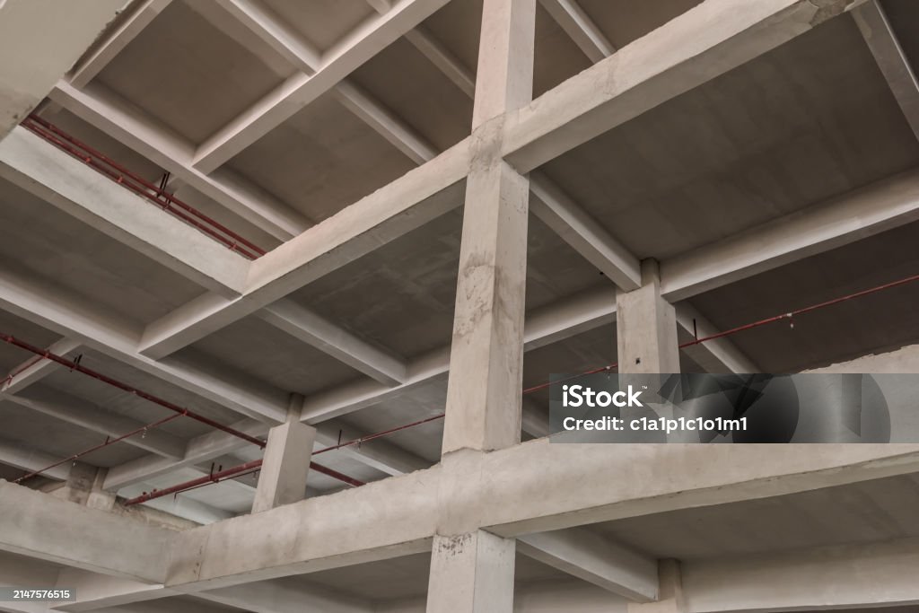 Building Structures Inside A Cement Structure Inside An Unfinished Building Stock Photo - Download ...