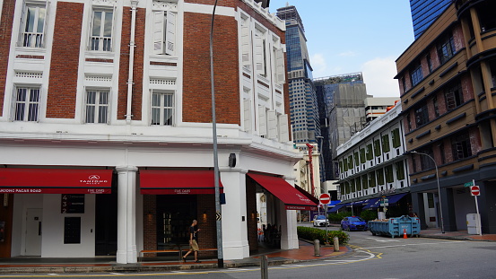 Singapore, April 7, 2024\n\nIn Tanjong Pagar's historic area, observe the government's revitalization efforts, harmoniously blending heritage with modernity in renovated old buildings.