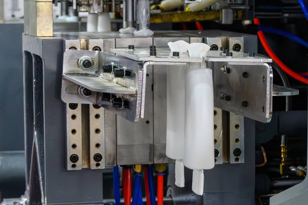istock The operation of plastic bottle blowing machine. 2147578283