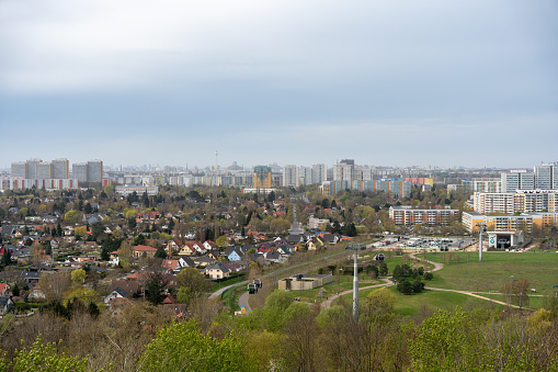 Aerial view of the Berlin-Marzahn district from the observation tower. photo