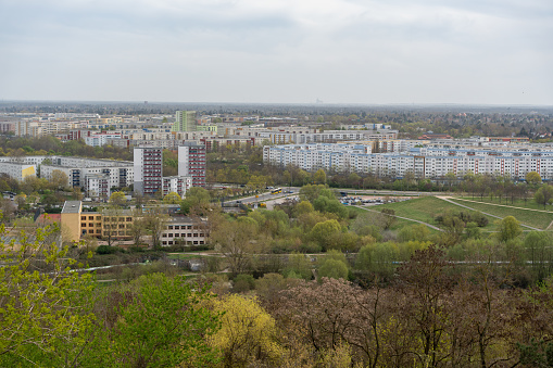 Aerial view of the Berlin-Marzahn district from the observation tower. photo