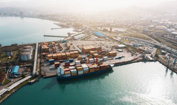 istock Cargo Port at Dawn, Global Trade Operations, Sea Freight Logistics 2147582696