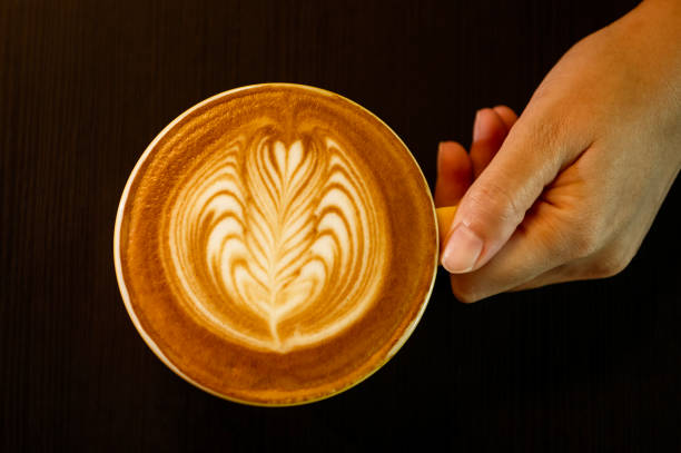 Wing Latte Art in cafe shop.