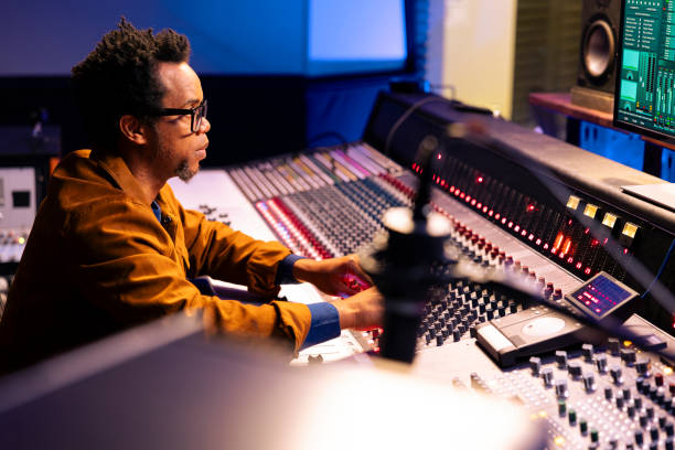 istock African american audio engineer mixing and mastering music 2147587433