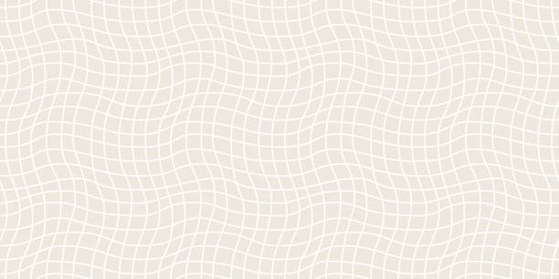 Seamless geometric pattern with woven and distorted checkers Seamless geometric pattern with woven and distorted checkers that create optical illusionVector illustration abstract neutral background stock illustrations