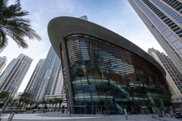 Dubai, United Arab Emirates - March 31, 2024 : Dubai Opera in Dubai, United Arab Emirates. It is a 2,000-seat, multi-format, performing arts centre.