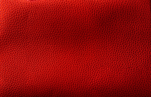 Red full grain leather texture background, Red background