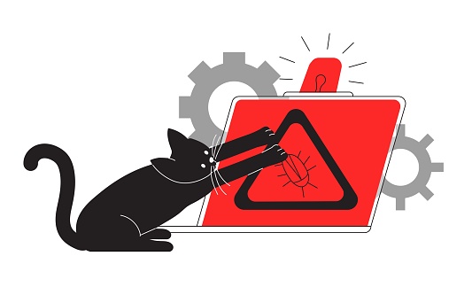 Software Testing Concept Cat Finding Searching Looking For Bugs Errors ...