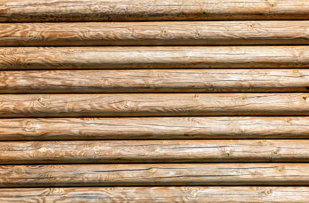 istock Background of wooden logs with natural pattern 2147593898
