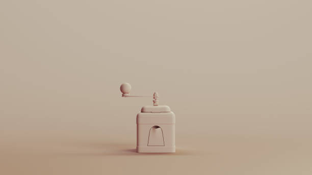 istock Coffee grinder vintage kitchenware neutral backgrounds soft tones beige brown background pottery 2147594052