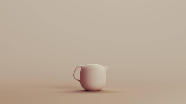 istock Teapot tea tea pot neutral backgrounds soft tones beige brown background pottery ceramic 2147594108
