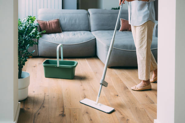 istock Efficient Home Cleaning with Modern Mop and Bucket 2147595381