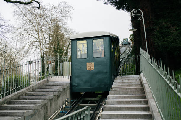 A funicular cable car in Pau, France