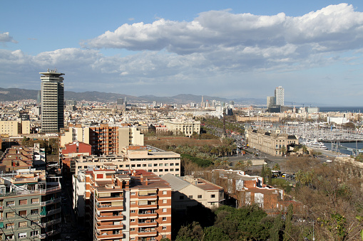 The Telefèric de Montjuïc in Barcelona, Spain