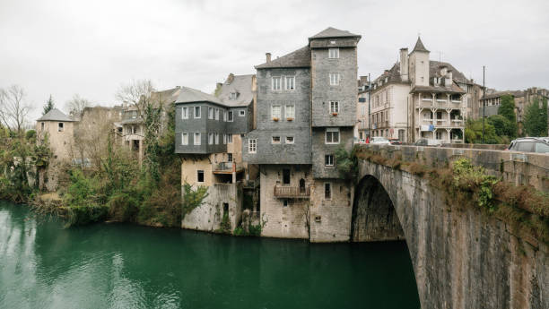 The beautiful town of Oloron-Sainte-Marie (64) in the Bearn region, France.