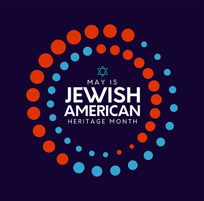 Jewish American Heritage Month poster, May. Vector illustration