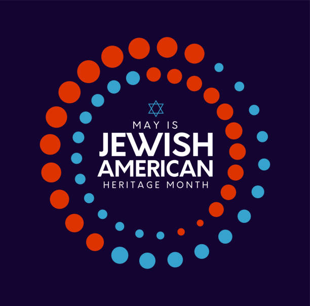 Jewish American Heritage Month poster, May. Vector vector art illustration