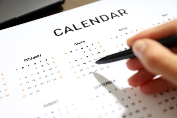 istock Concept of event planning and work planning, close up 2147604608