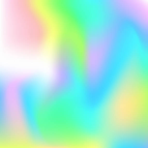 istock Abstract Texture. Neon Spectrum Illustration. Retro Effect. Iridescent Background. Yellow Metal Gradient. Hologram Background. Kawaii Paper. Shiny Mesh. Green Abstract Texture 2147608745