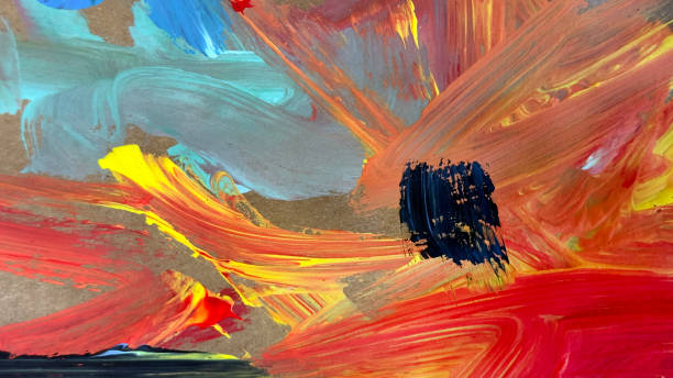 Details from my own painting. Explore the dynamic energy of hand-painted acrylic brush strokes in this captivating abstract art background.