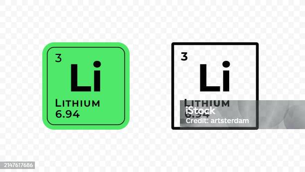 Lithium Sample Element Lithium Chemical Element Of The Periodic Table Vector Design Stock ...
