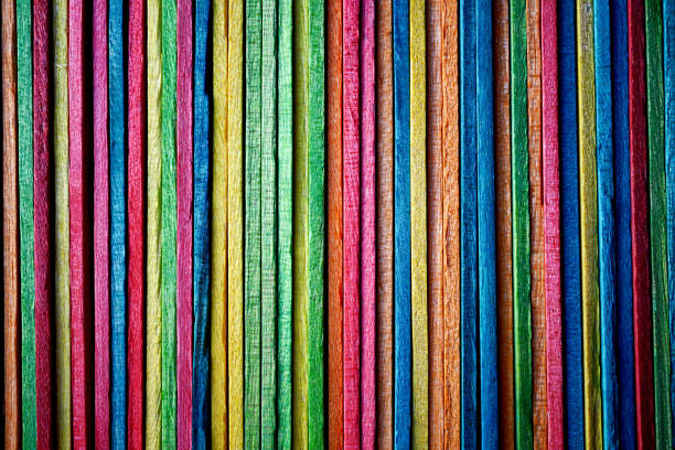 istock Multi colored wooden craft sticks, colorful background 2147621731