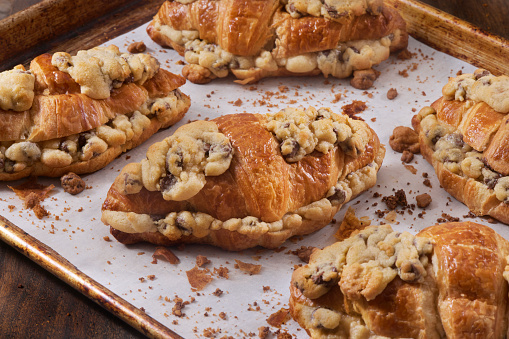 The Viral Cookie Croissant Sandwich with Chocolate Chip Cookie Dough