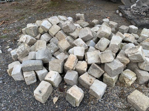 istock A pile of building stones on a construction site. Paving stones. 2147625401