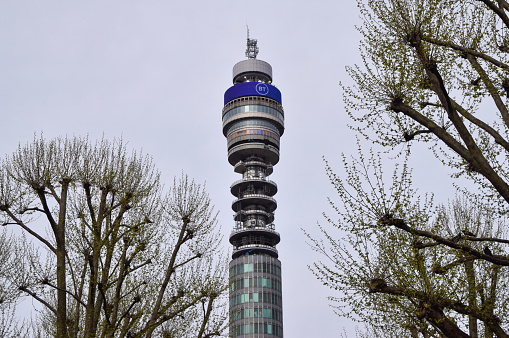 London, UK - April 8 2024: BT Tower daytime view