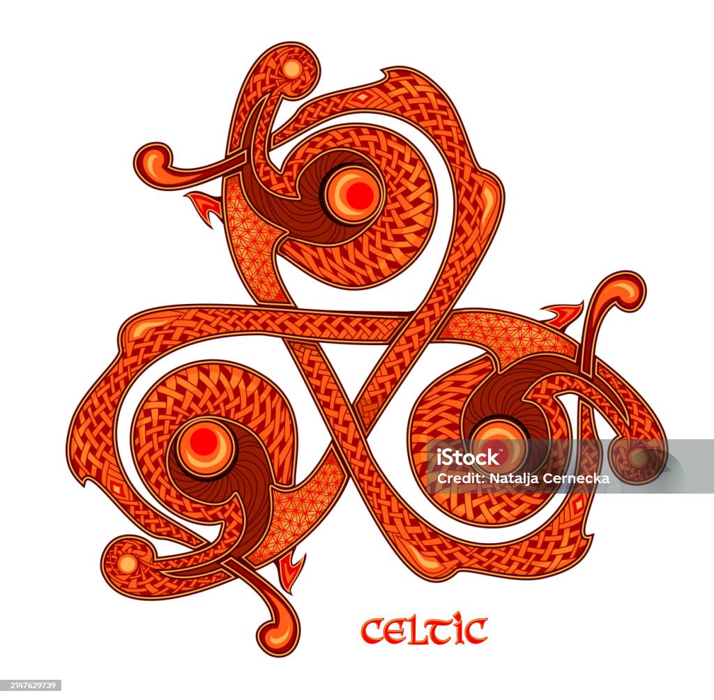 Trickle Icon Ancient Breton Triskelion Vintage With Celtic Knot Pattern Triple ...
