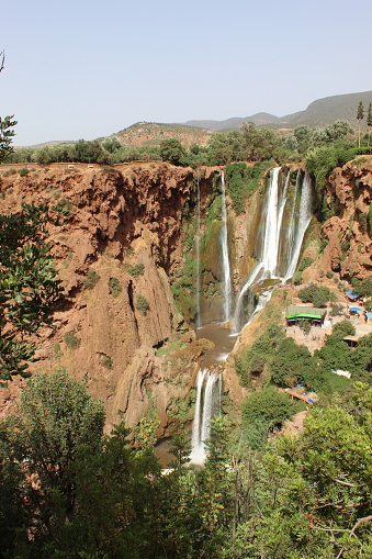 Remote waterfall in Morocco.