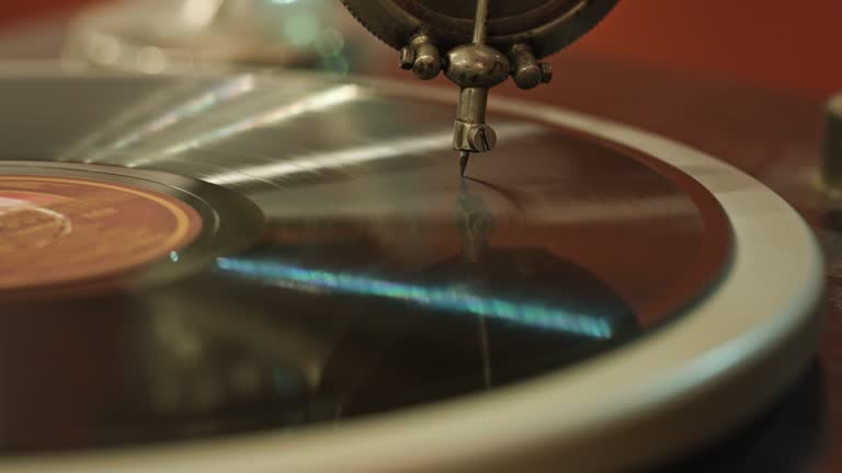 In the Groove: Close-Up of a Needle on a Vinyl Record