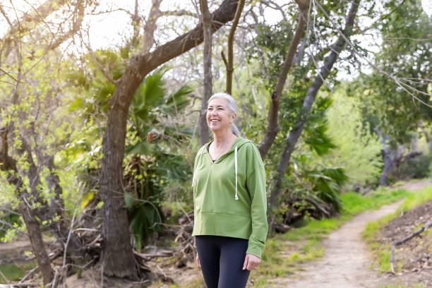 istock Woman walking on a nature trail 2147633422