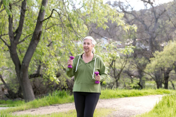 istock Woman walking on a nature trail 2147633505