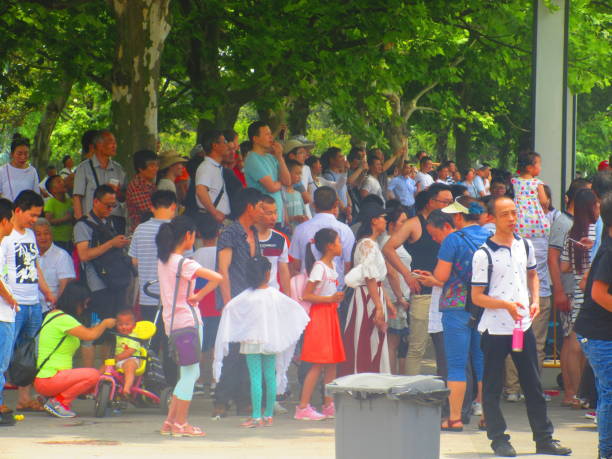 big and bright crowd of different people