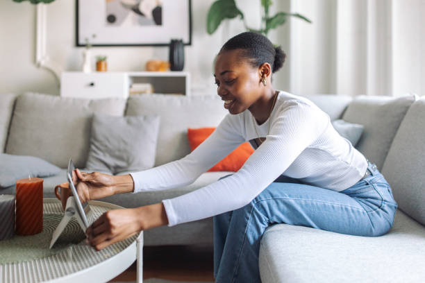 istock Content woman relaxing at home 2147635821