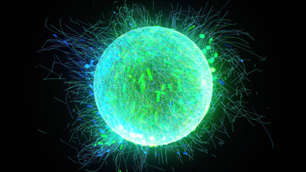 istock Abstract Sphere made of lines 2147640410