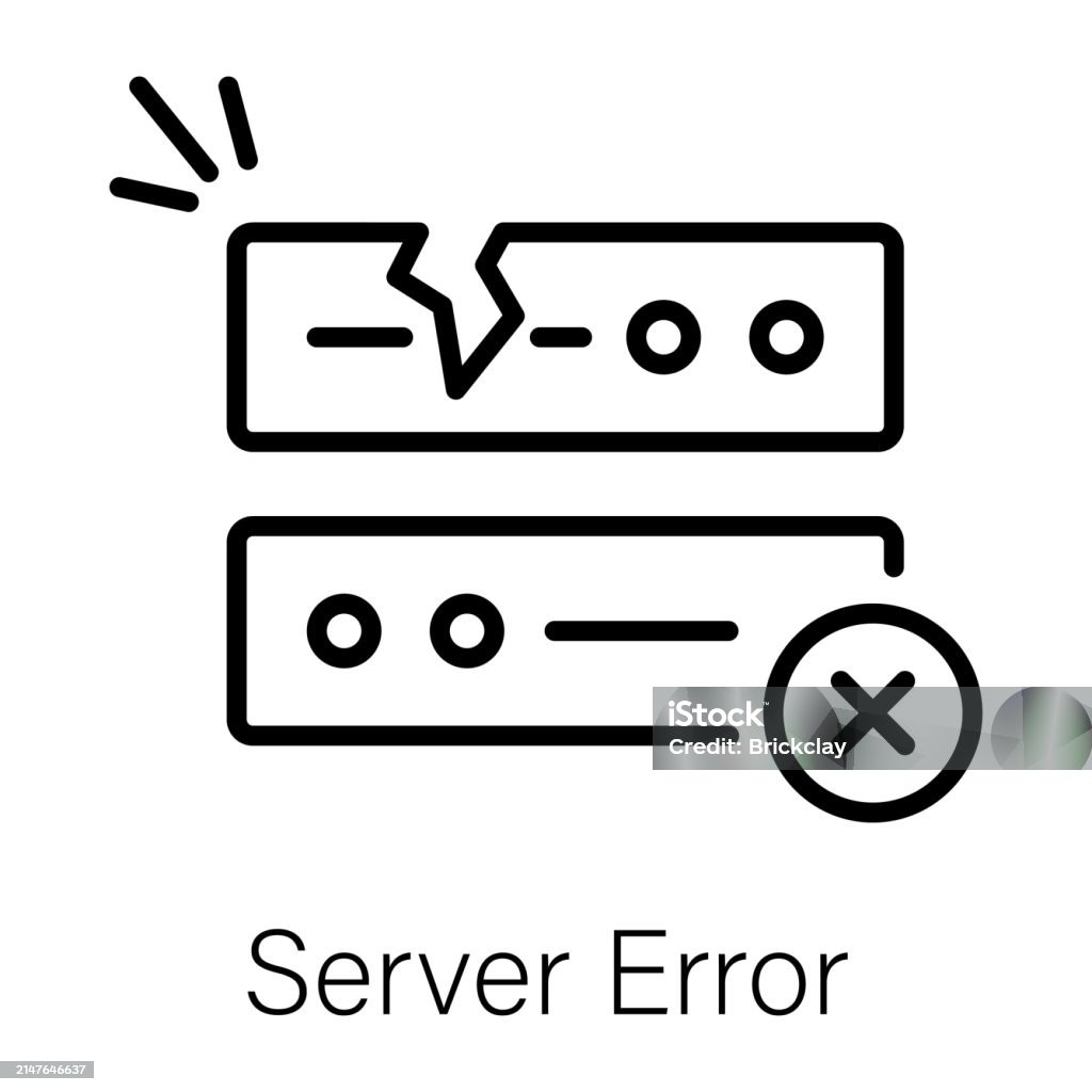 Server Error Stock Illustration - Download Image Now - Computer Network ...