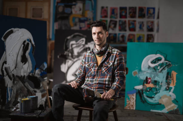 istock Portrait of an artist in his studio. 2147647902