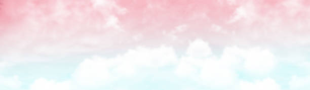 istock Pink Blue Sky Cloud Background Color Dream Abstract Sunset Landscape Pastel weather Light Warm Morning Wallpaper Freedom Summer Winter, Mockup Cosmetic Environment, Heaven Dramatic Sunlight Dusk. 2147652629