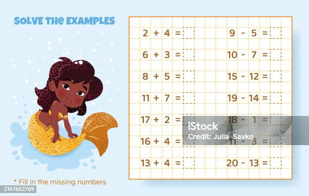 Istock Math Problems Math Game For Kids Addition And Subtraction Stock Illustration ...