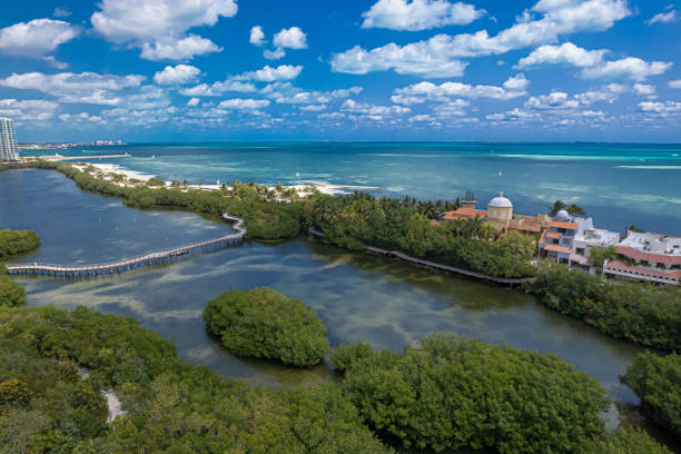 istock Aerial view of Cancun Hotel Zone, Mexico 2147653687