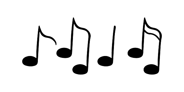 Simple icon of musical notes