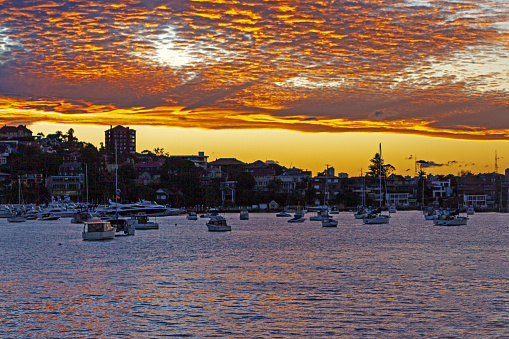 Sunset in Sydney CBD, Sydney, Australia