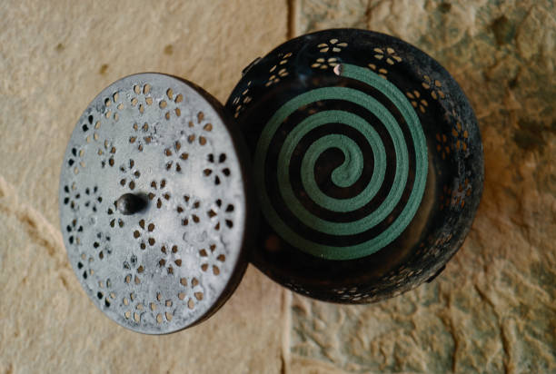 Aladdin's lamp emits smoke announcing the presence of the genie.